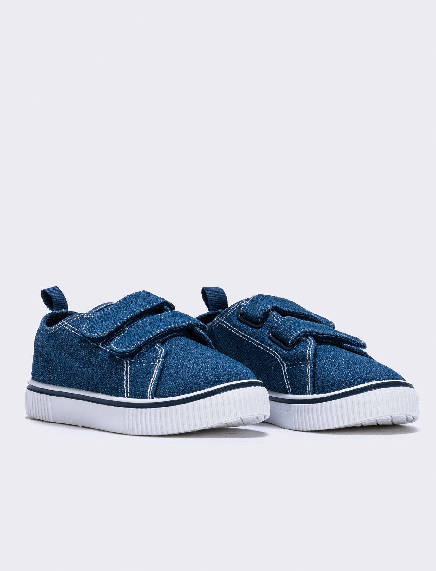 Scarpa in denim con doppio strappo bambino - Denim