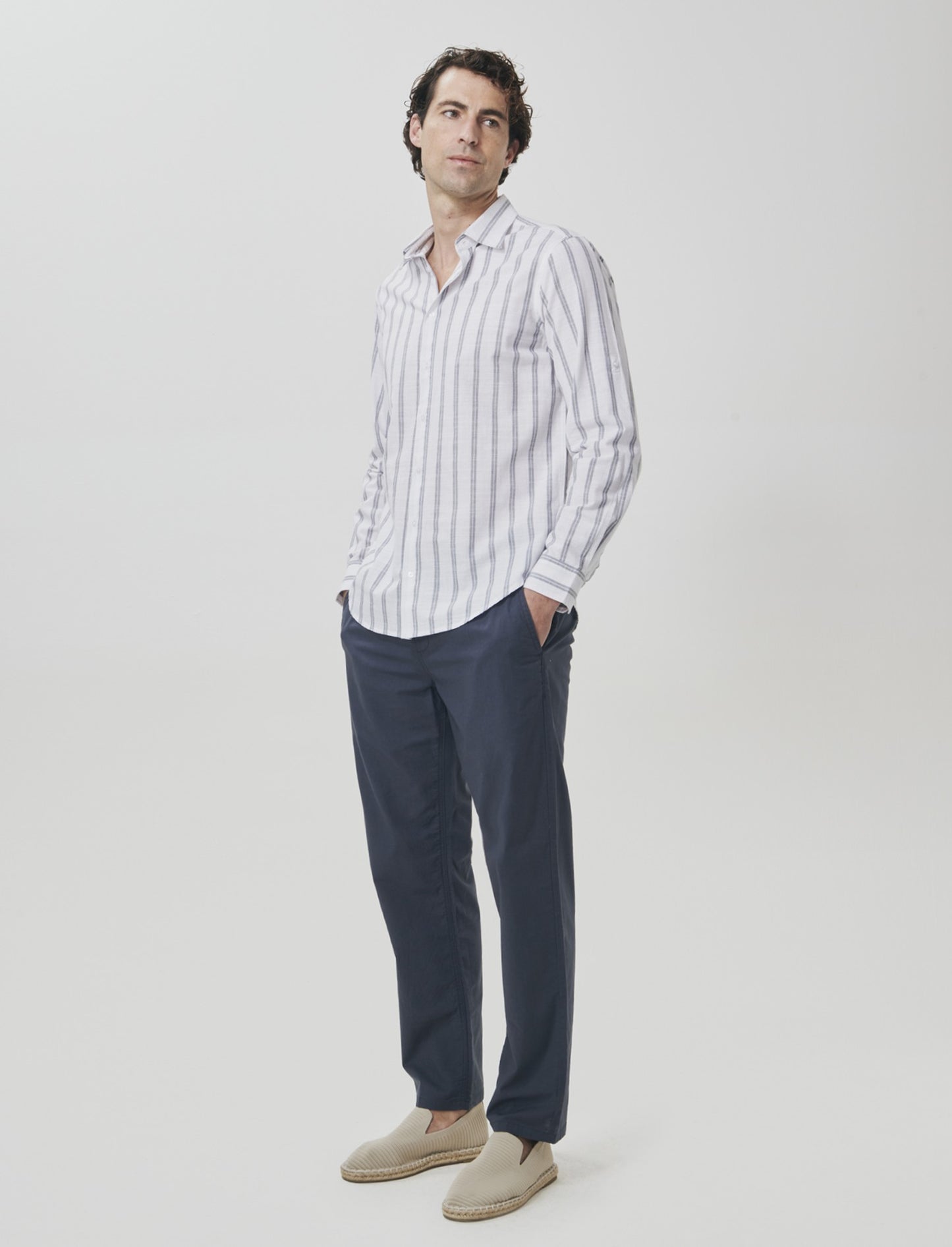 Cotton jogger pants with pockets - Blue