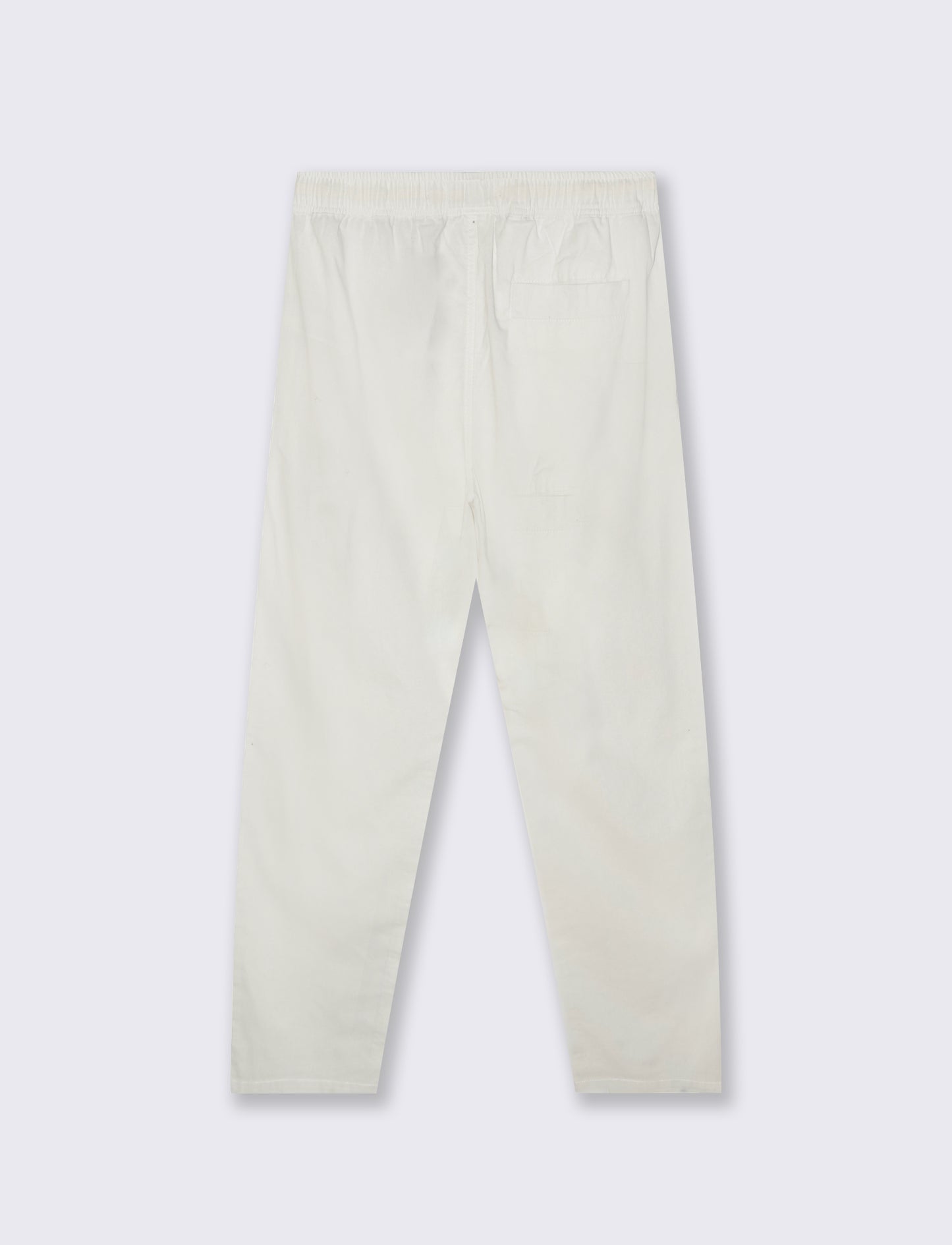 Pantaloni jogger in cotone con tasche - Bianco