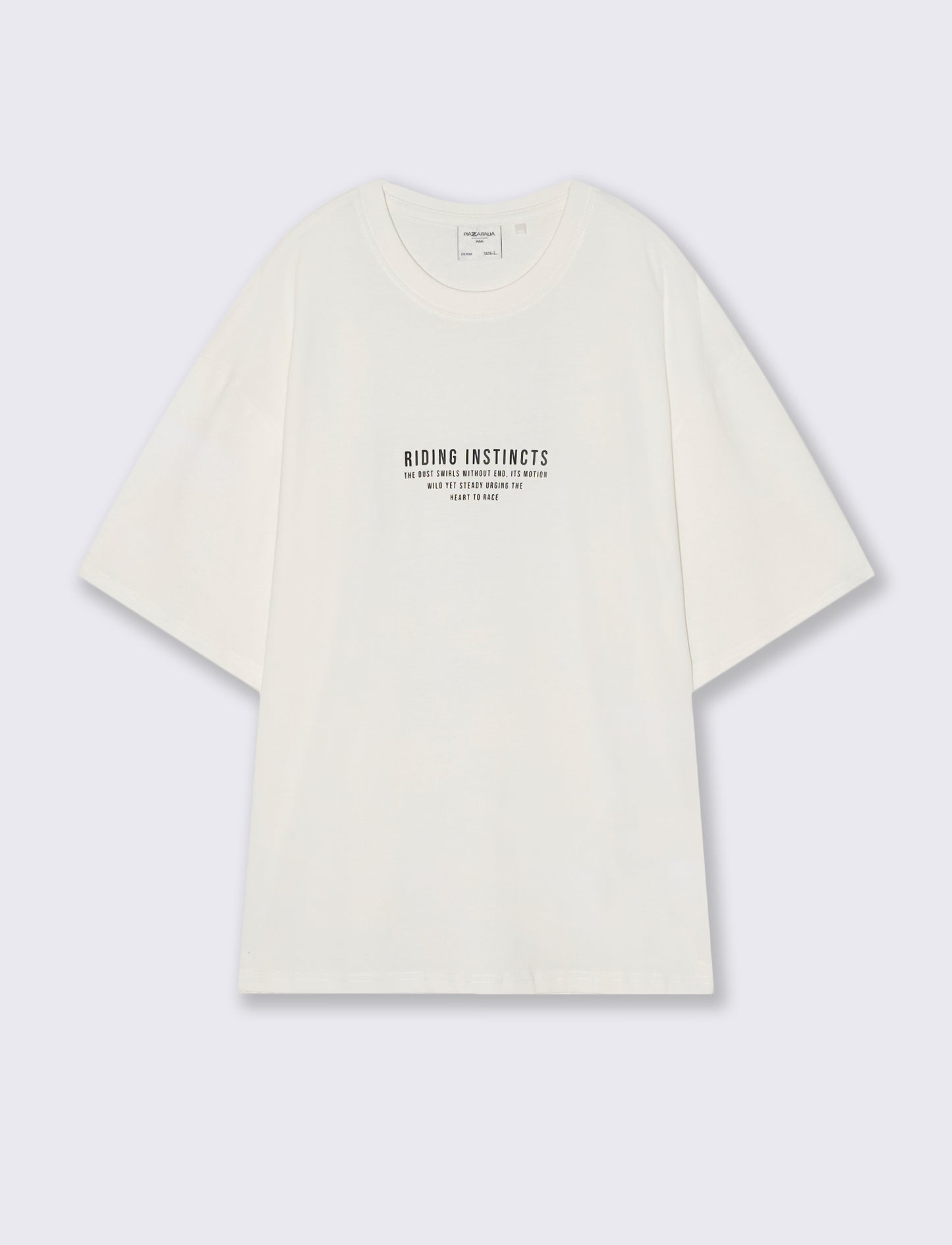 T-shirt with unique prints and applications - White