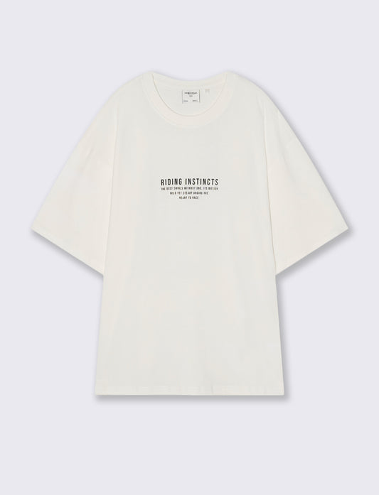T-shirt con stampa e applicazioni uniche - Bianco