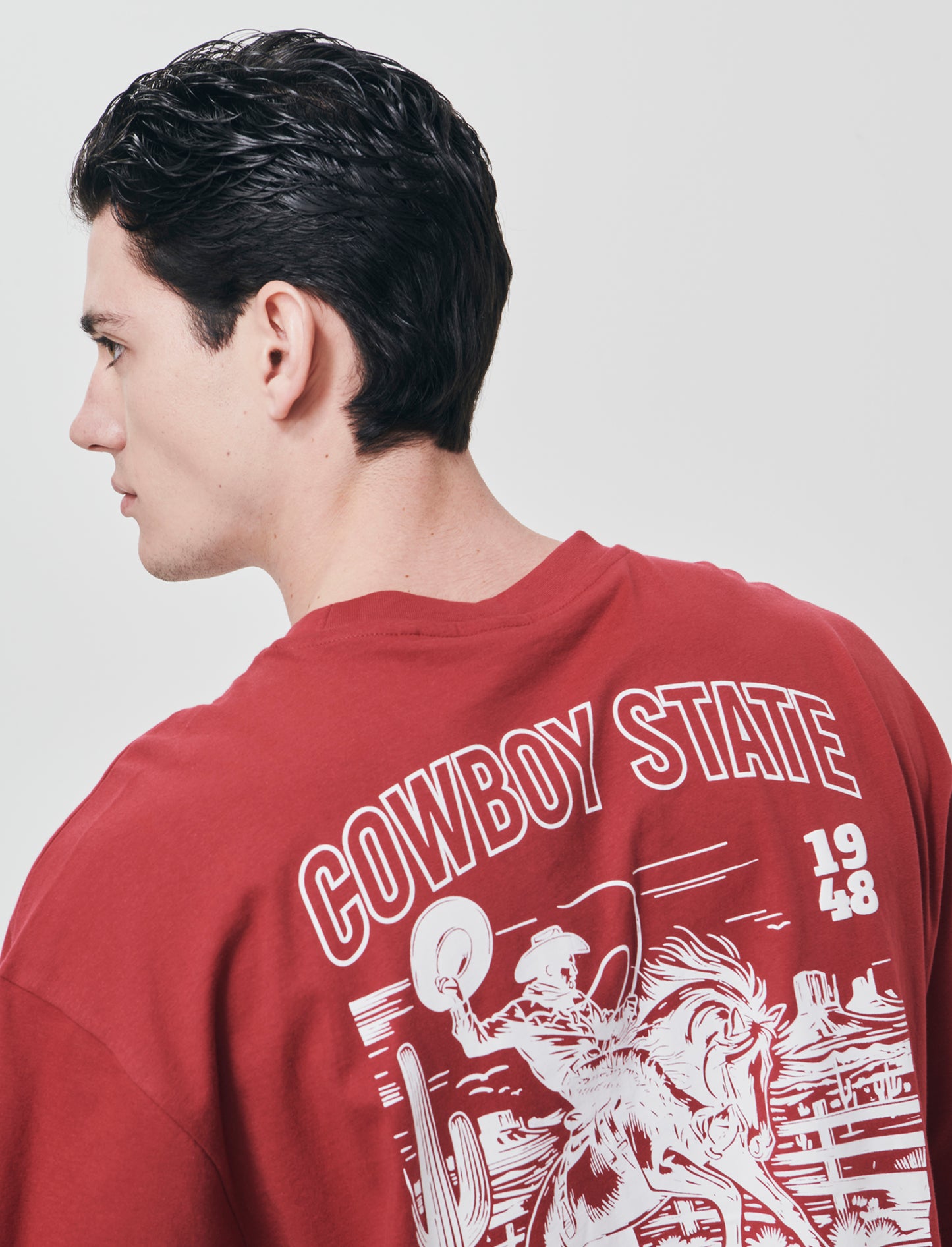 T-shirt girocollo con stampe uniche - Ciliegia