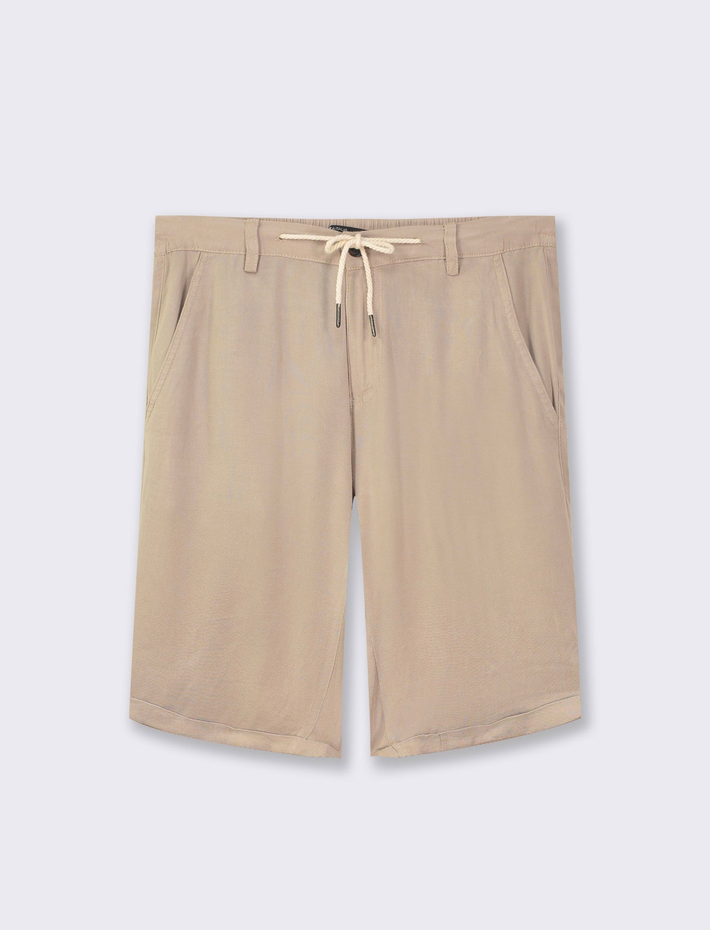 Bermuda chino jogger in viscosa - Beige