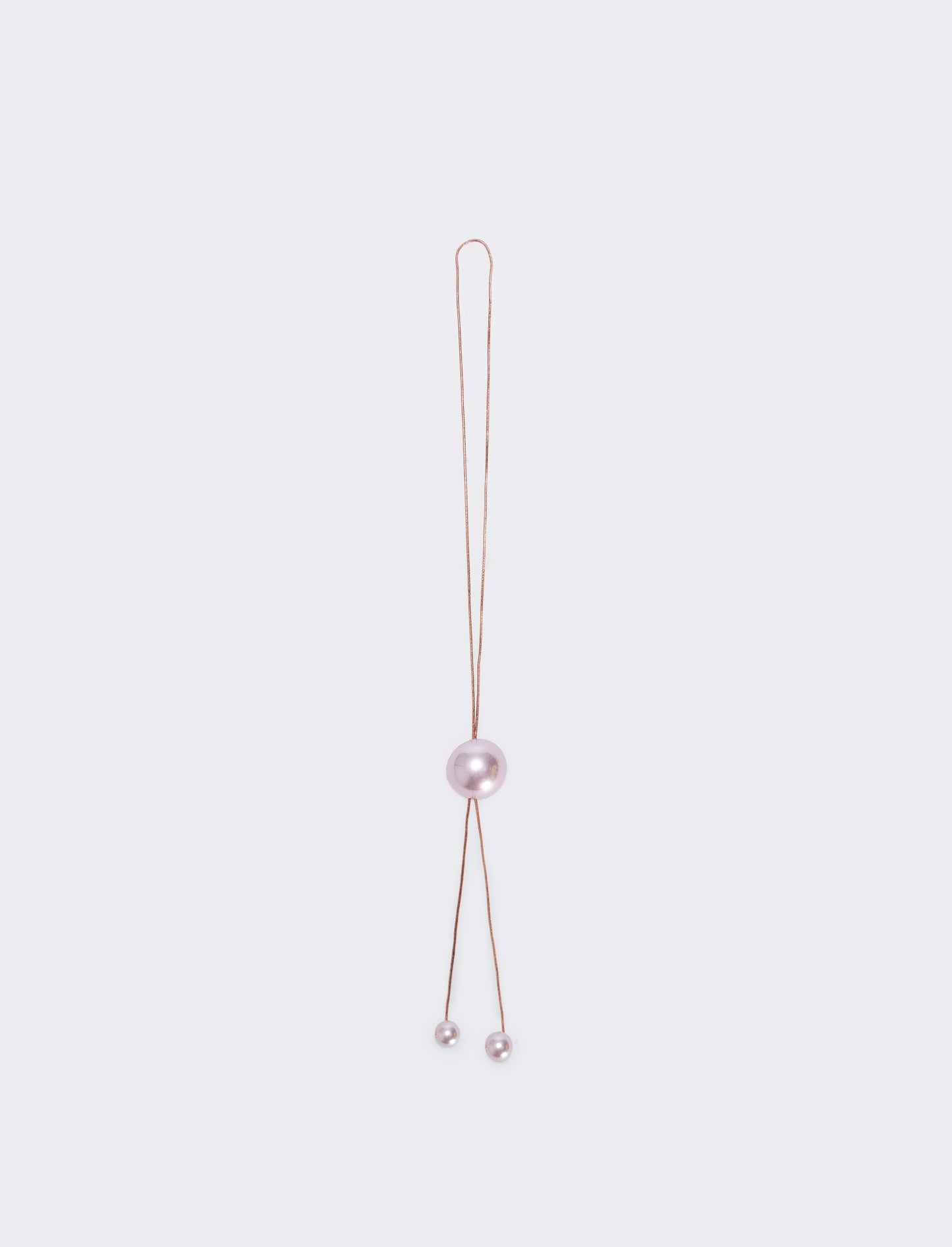 Collana saliscendi con mezza perla elegante - Oro rosa
