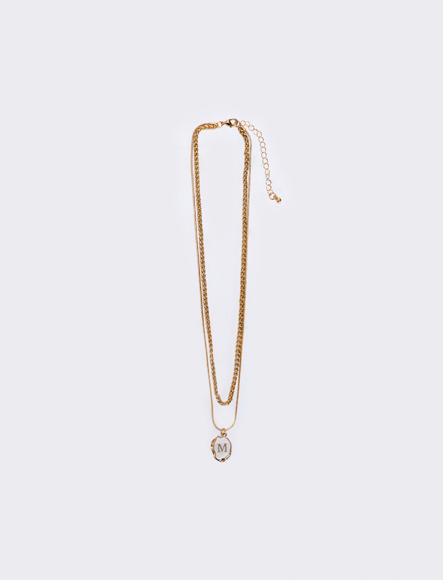 Collana 2 fili con lettera - Var 5