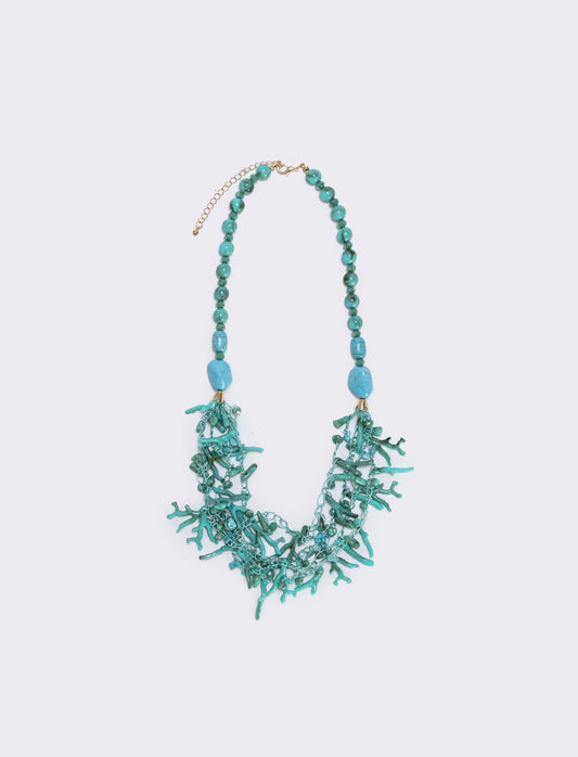 Collana Rami di Corallo - Verde acqua