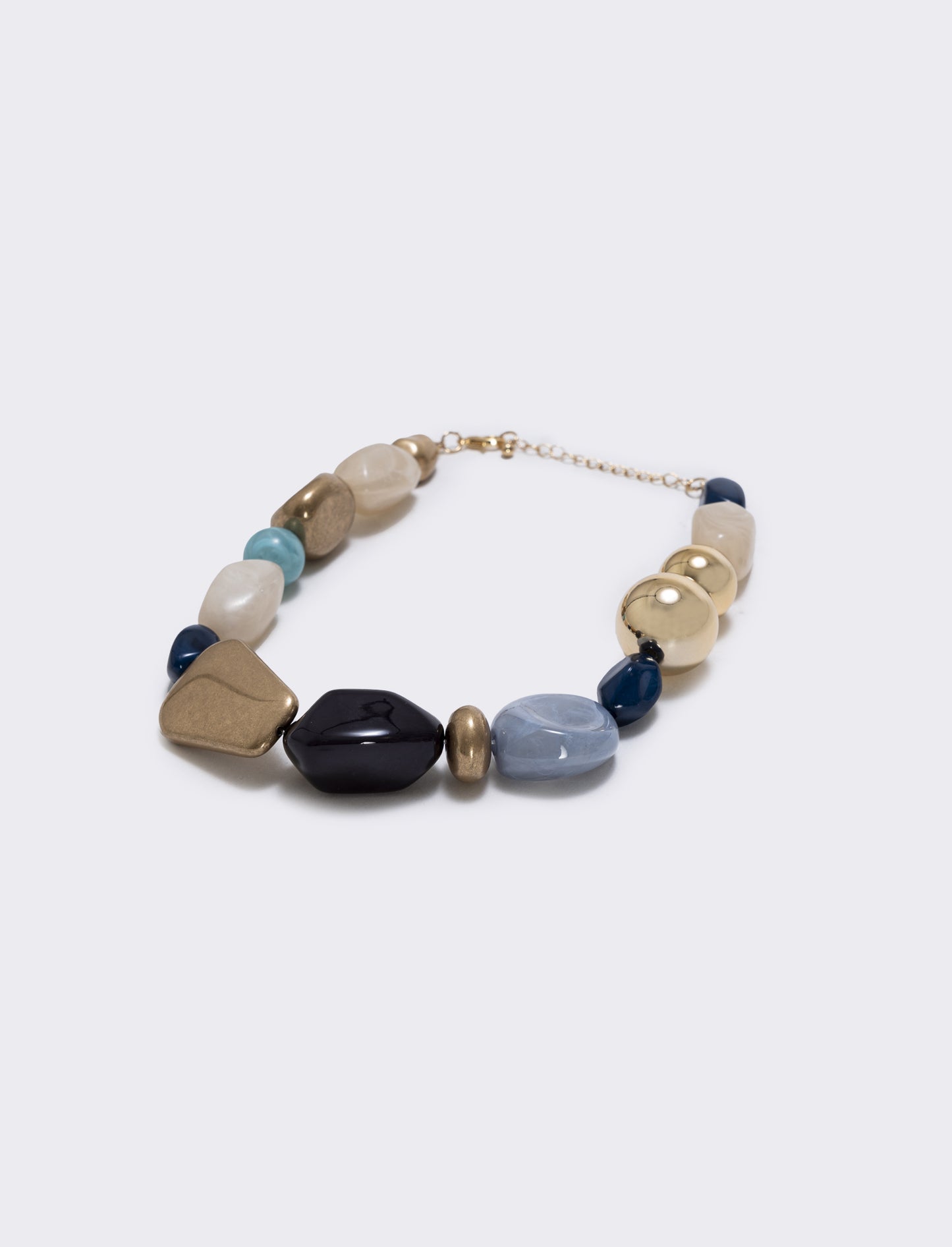 Collana di pietre in forme diverse - Blu
