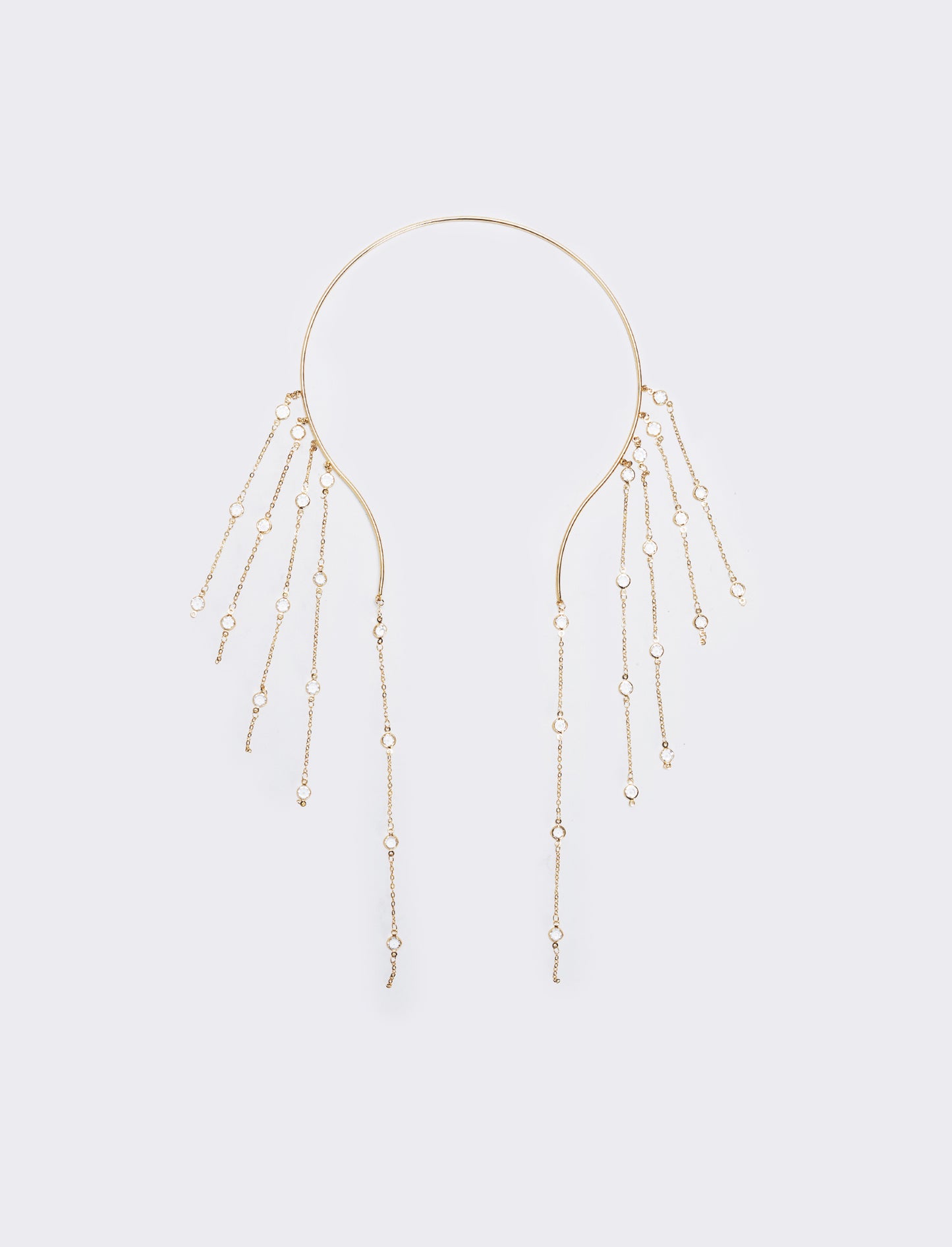 Collana semirigida con strass eleganti - Oro