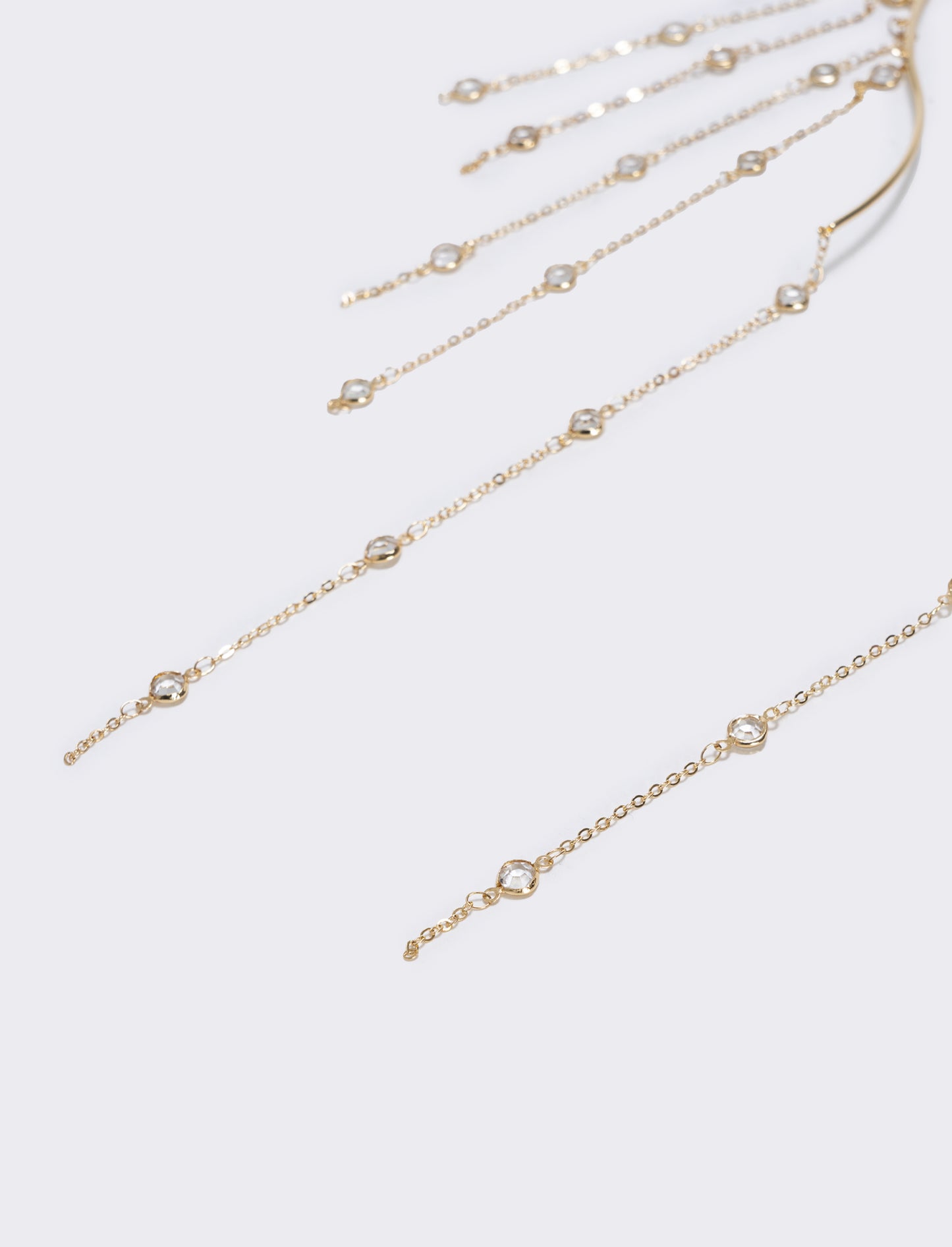 Collana semirigida con strass eleganti - Oro