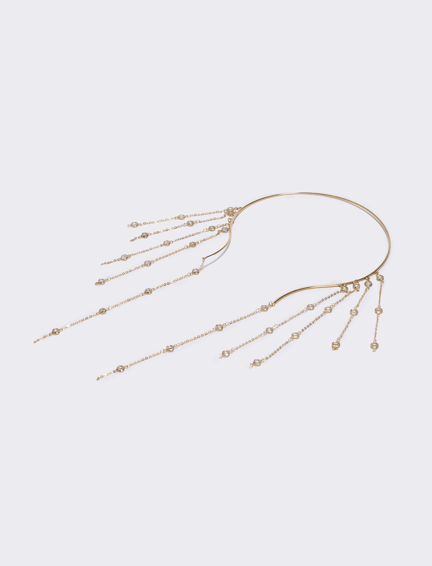 Collana semirigida con strass eleganti - Oro