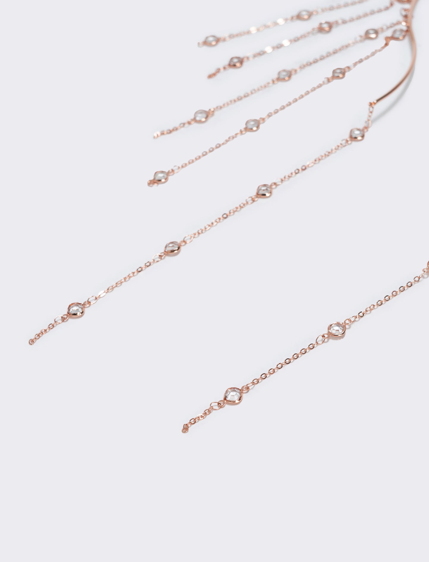 Collana semirigida con strass eleganti - Oro rosa