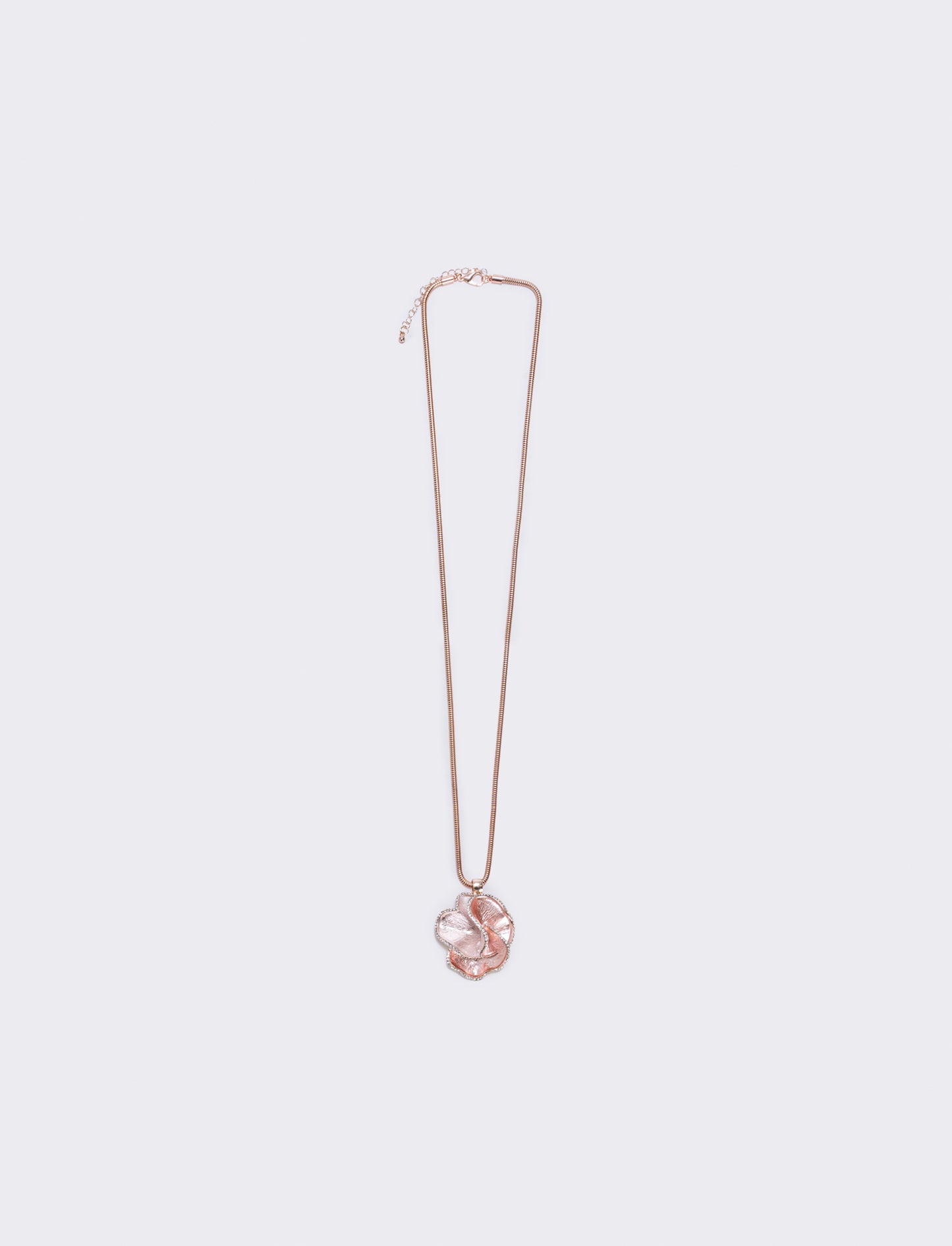 Long necklace with elegant gradient flower - Gold