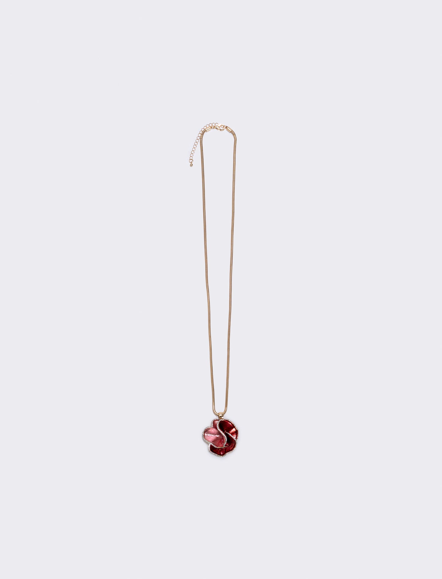 Collana lunga con fiore sfumato elegante - Oro