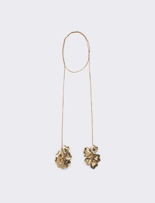Collana saliscendi con petali eleganti - Oro
