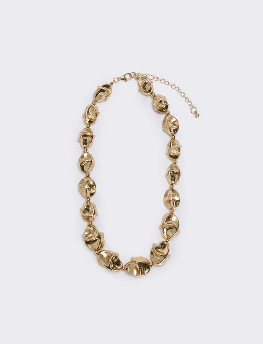 Collana di palline martellate - Oro