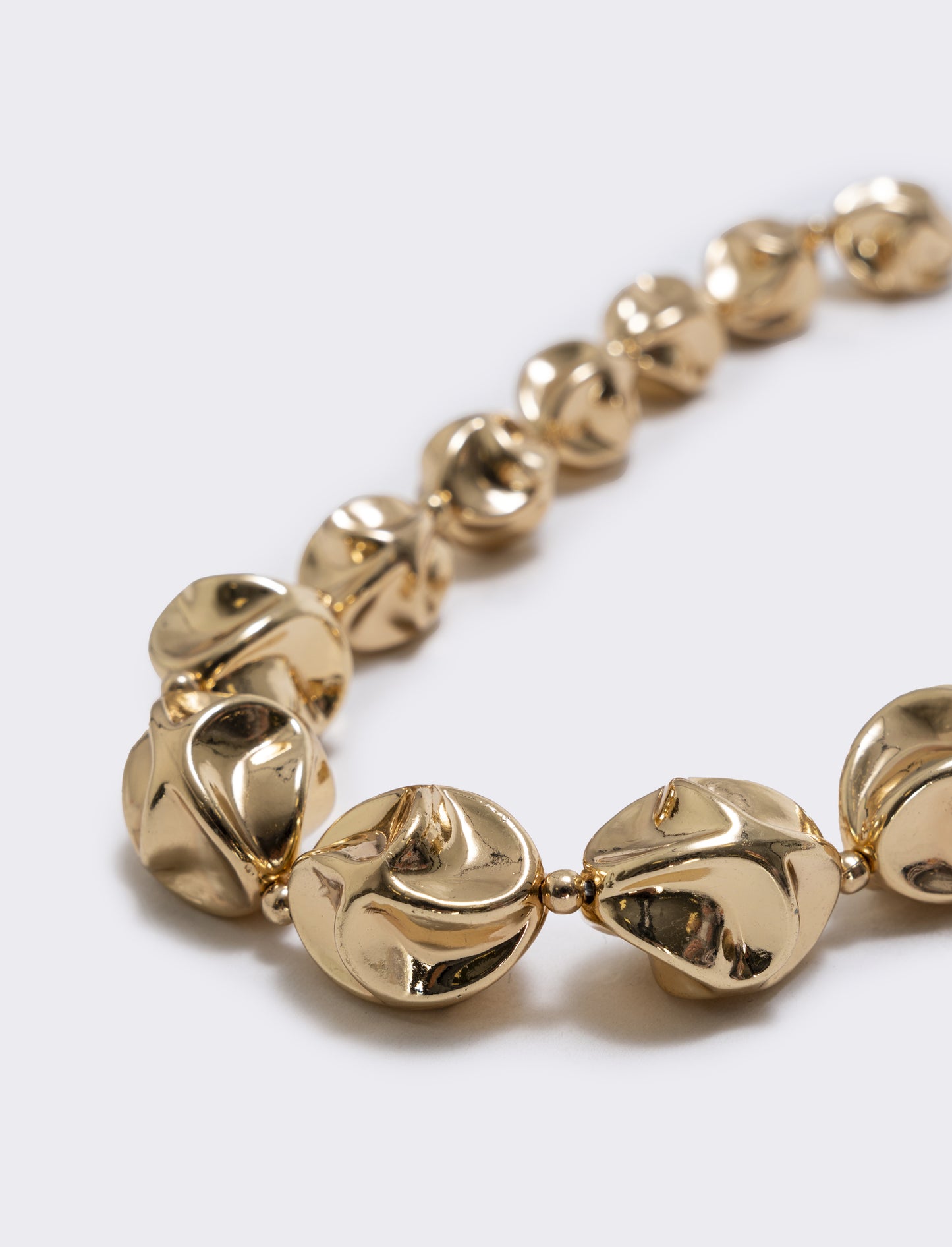 Collana di palline martellate - Oro