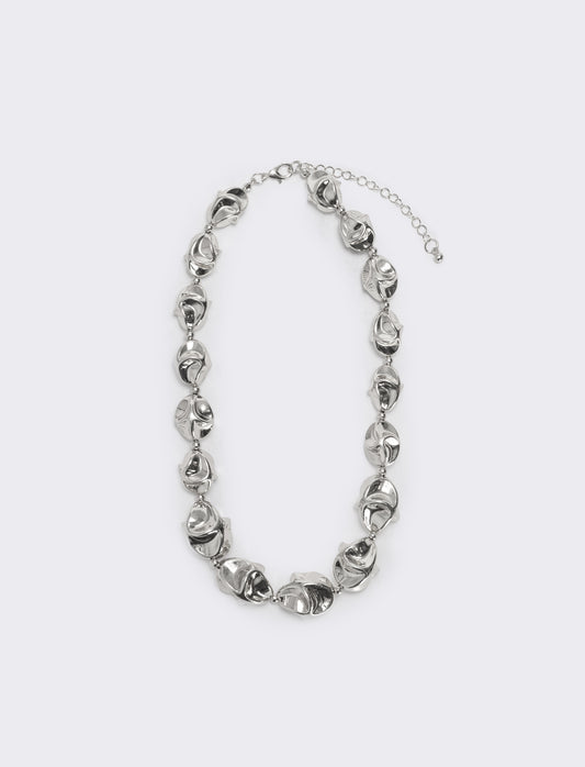 Collana di palline martellate - Argento