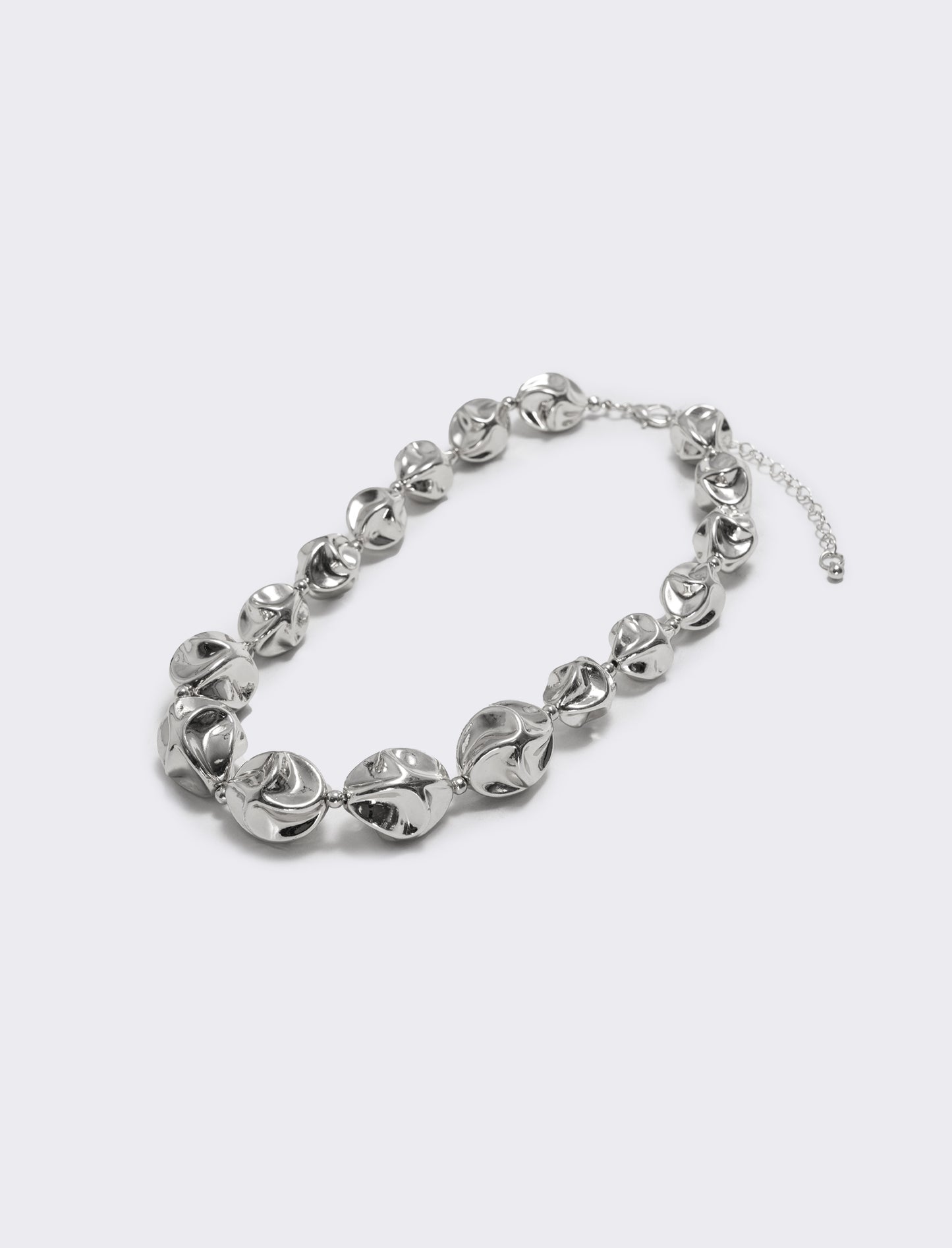 Collana di palline martellate - Argento