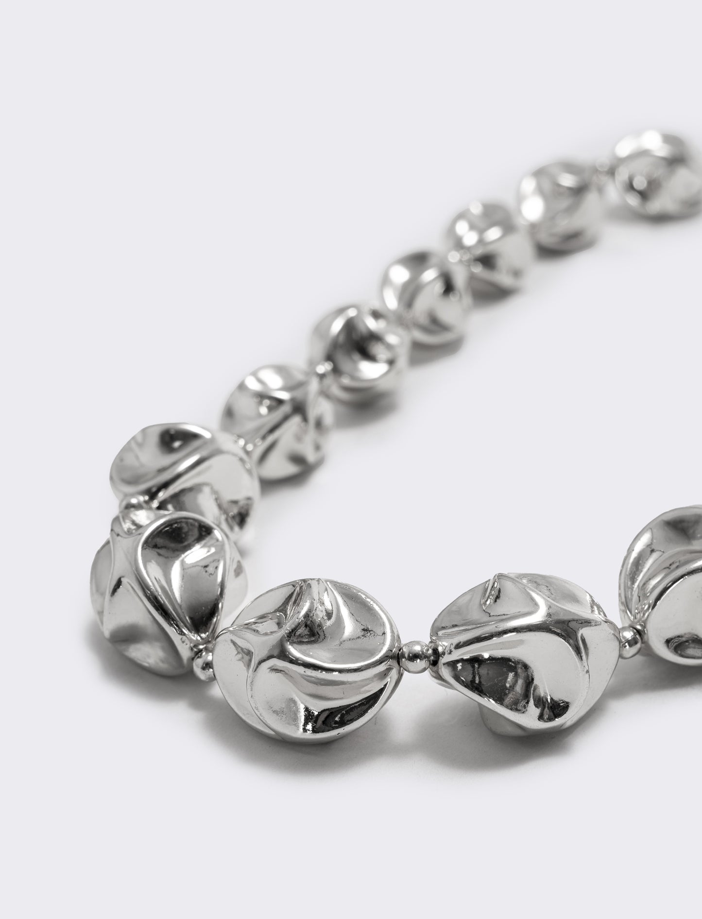 Collana di palline martellate - Argento