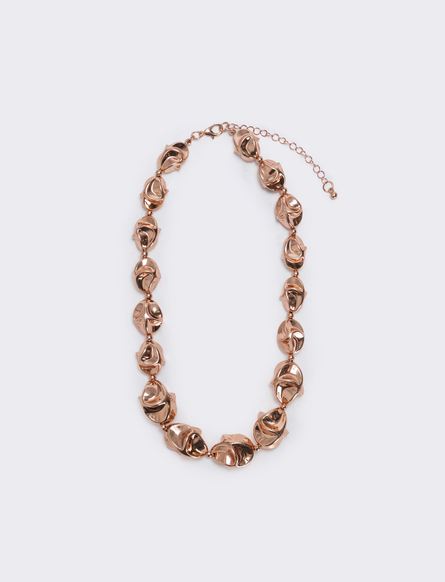 Collana di palline martellate - Oro rosa