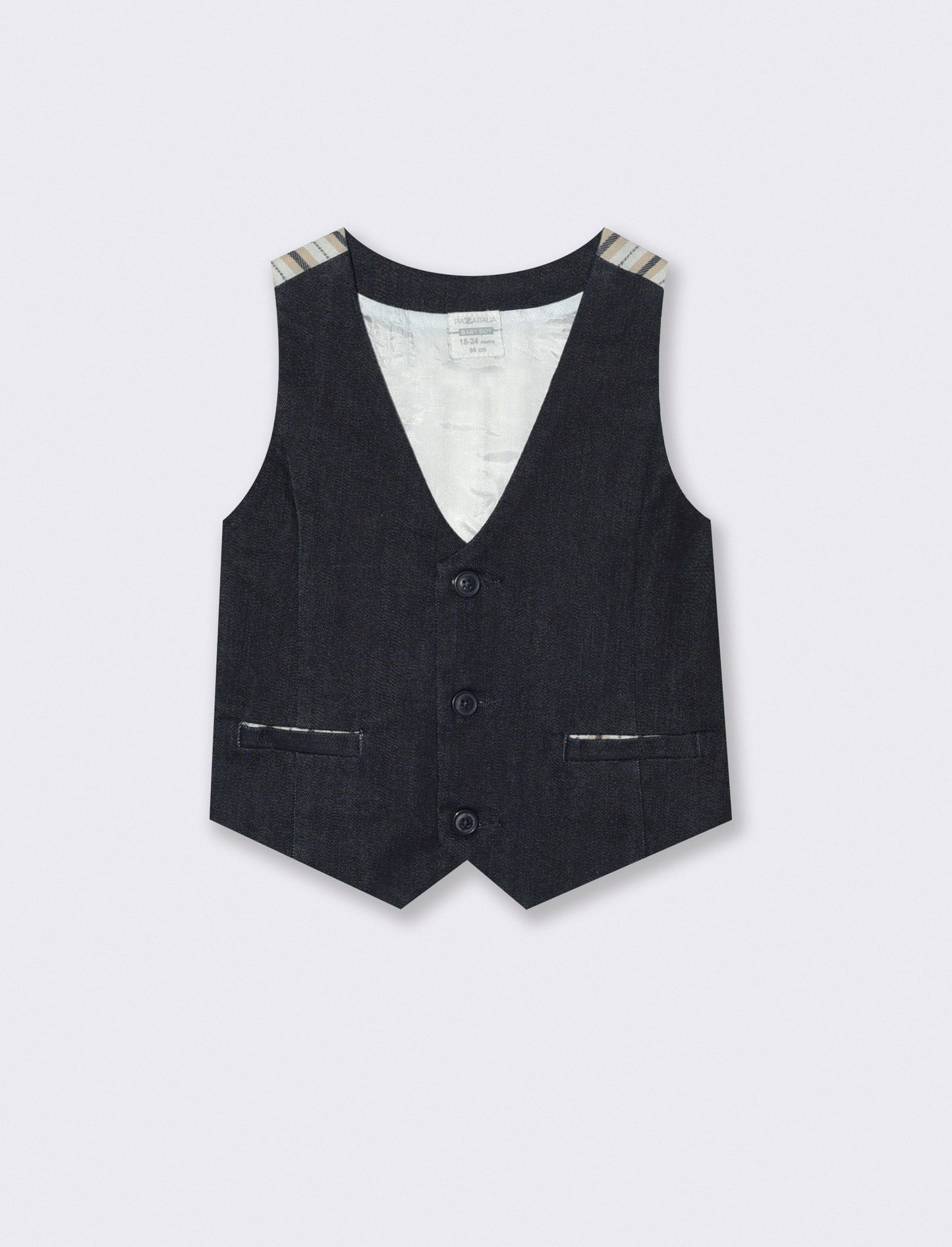Denim vests and stripes for a trendy look - White