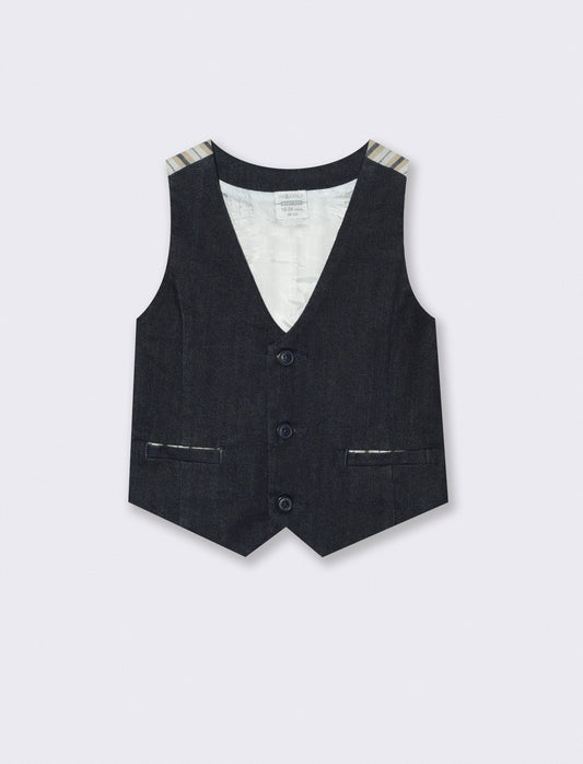 Gilet tessuti combinati - Bianco