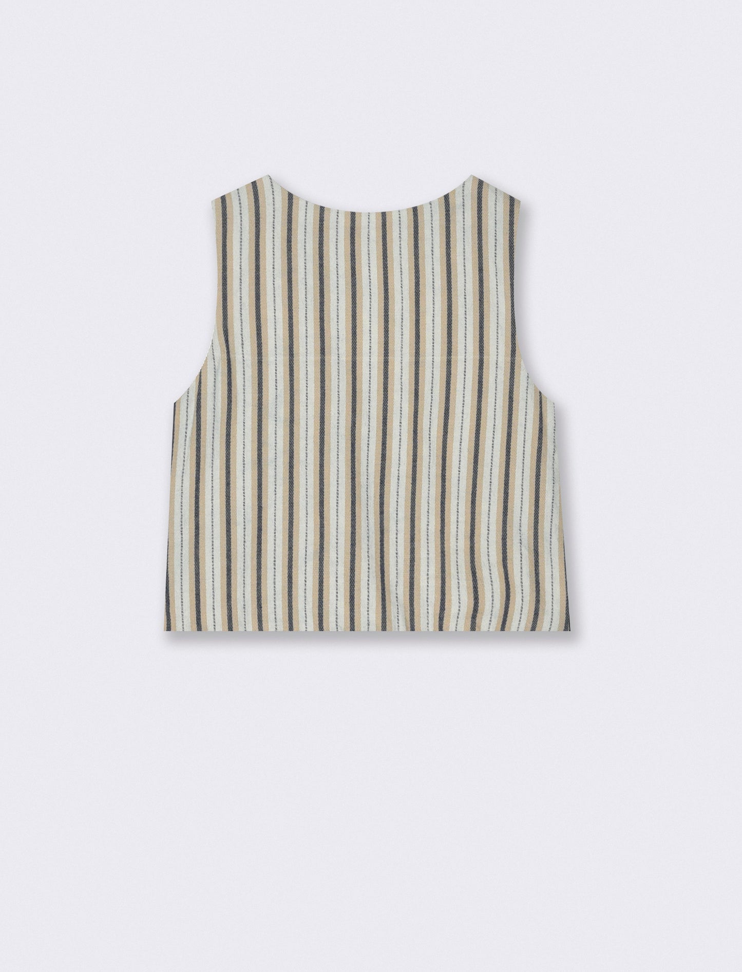 Denim vests and stripes for a trendy look - White