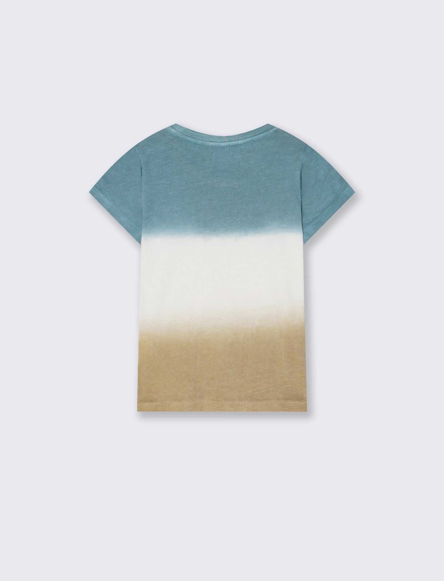 T-shirt polo manica corta a righe - Blu