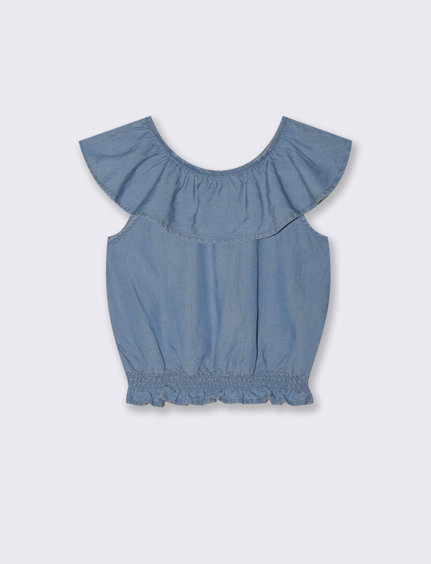Blusa e T-shirt in morbido chambray - Denim