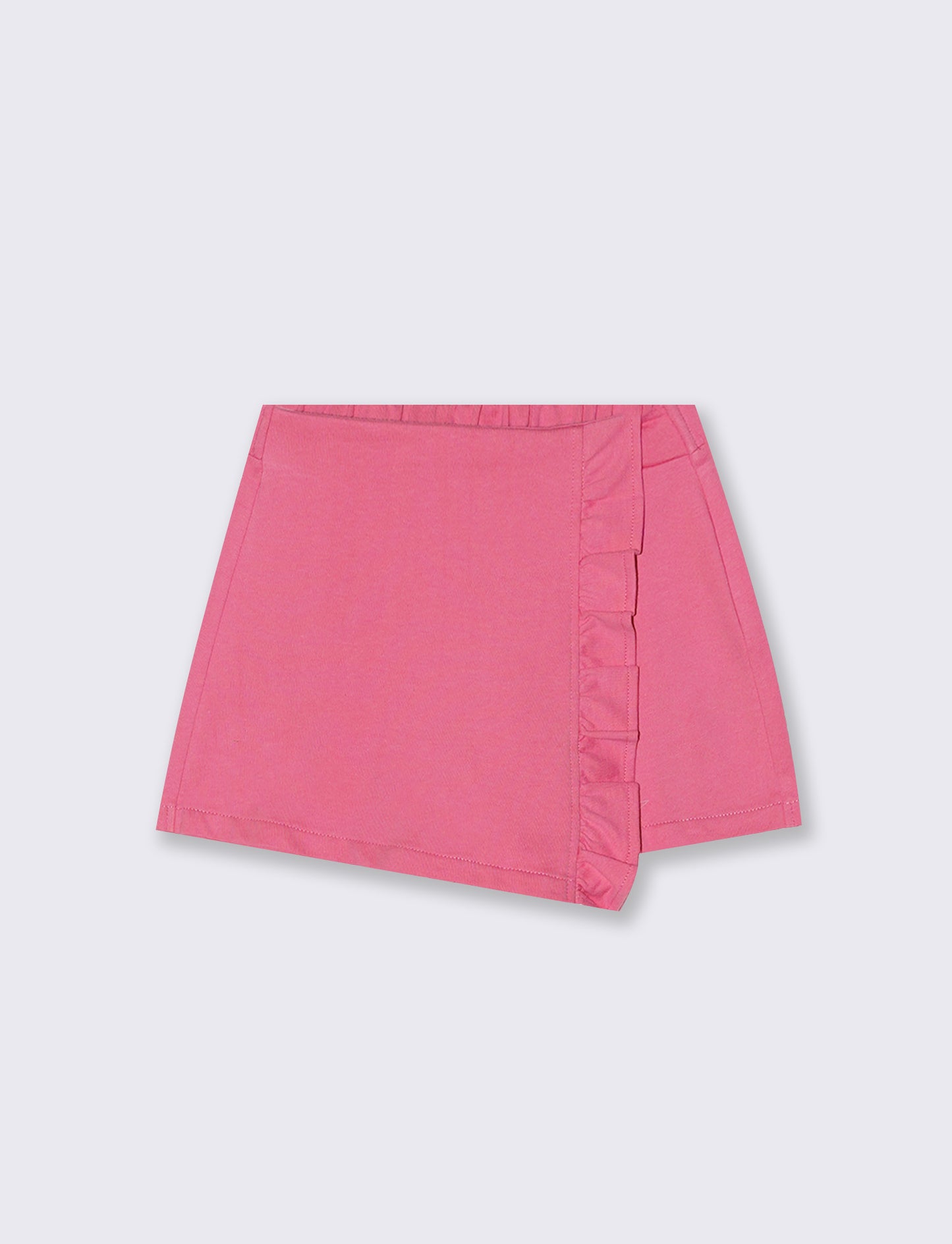 Girls' fleece shorts with ruffles - Pink