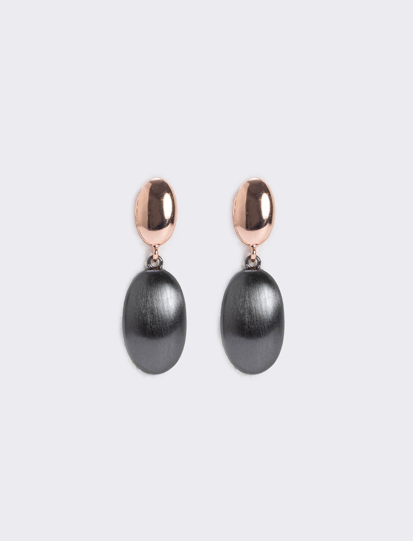 Brushed pearl drop earring - Gold