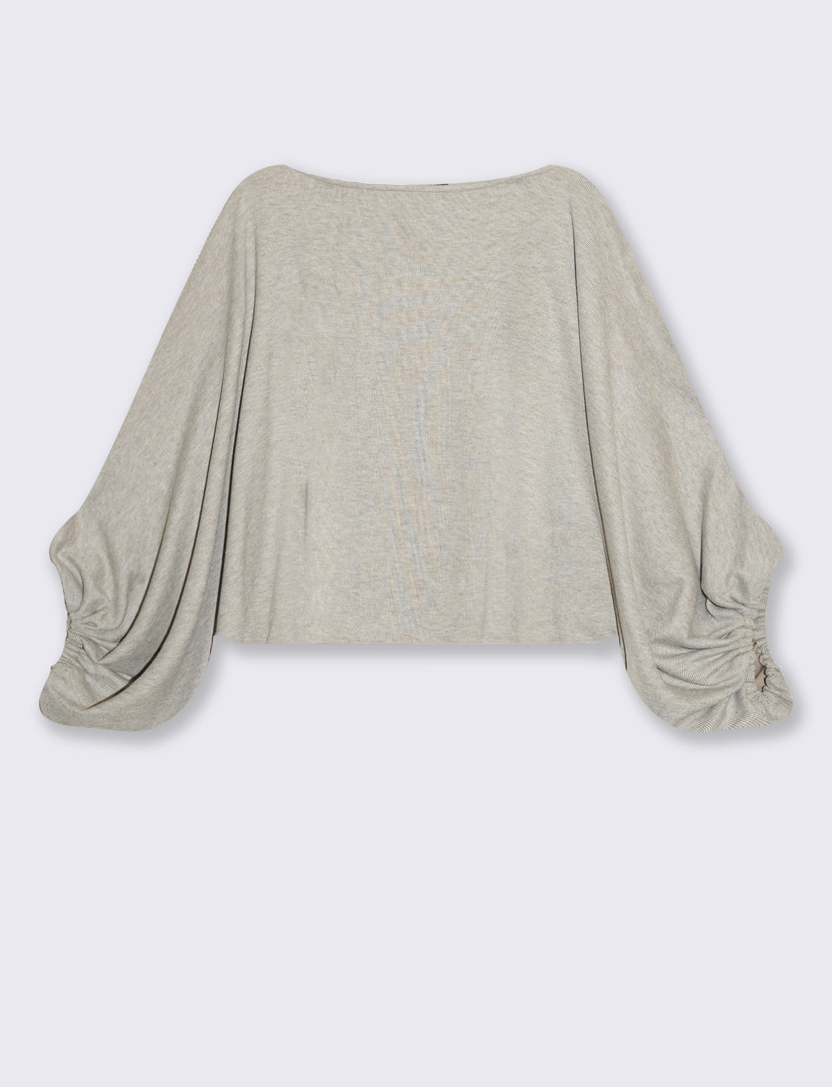 Maglia poncho con manica ampia - Grigio fango