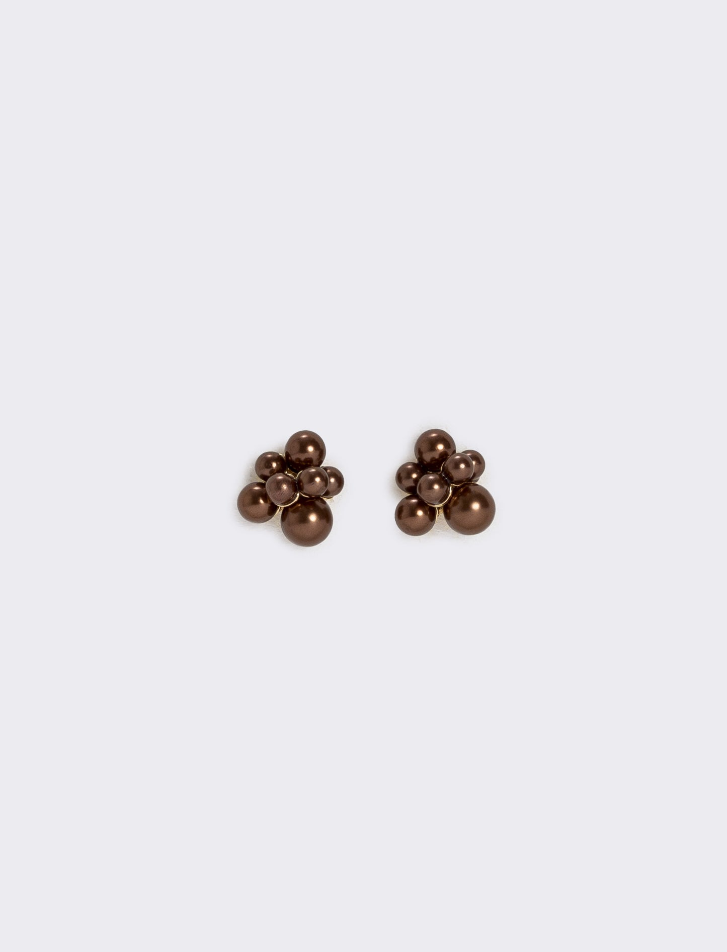 Orecchino grappolo di perle eleganti - Rame
