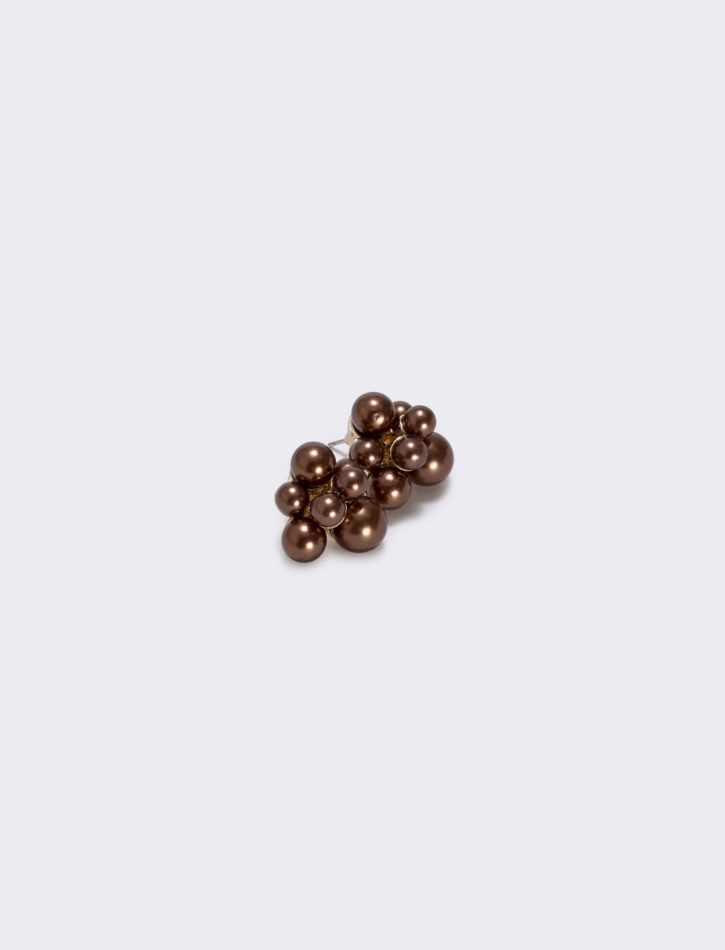 Orecchino grappolo di perle eleganti - Rame