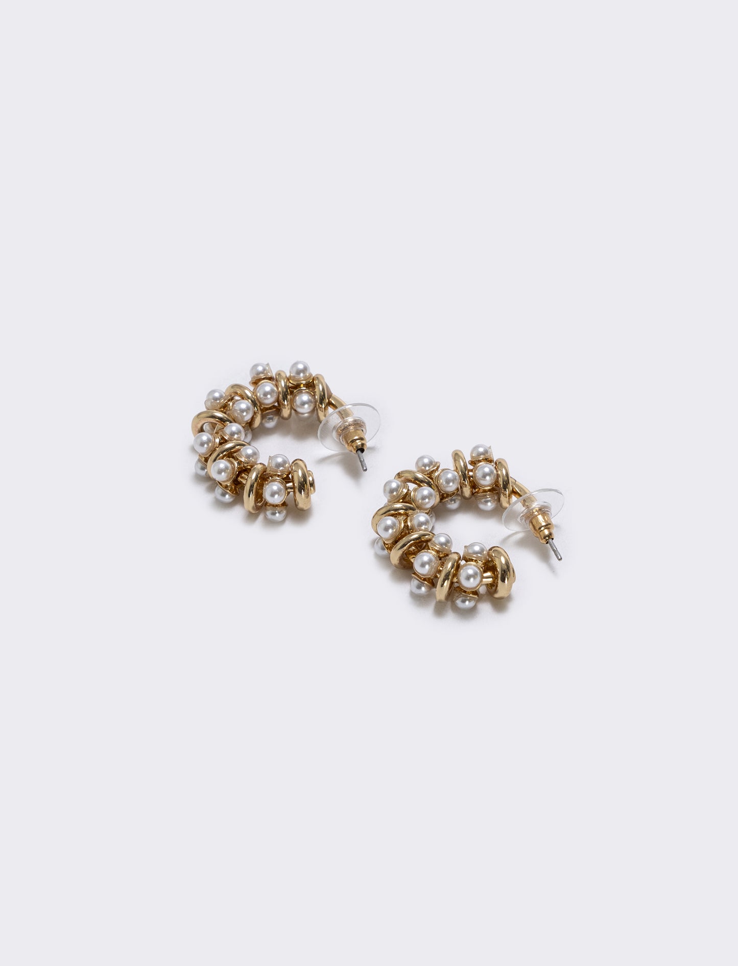 Cerchi con perline per donne eleganti - Oro