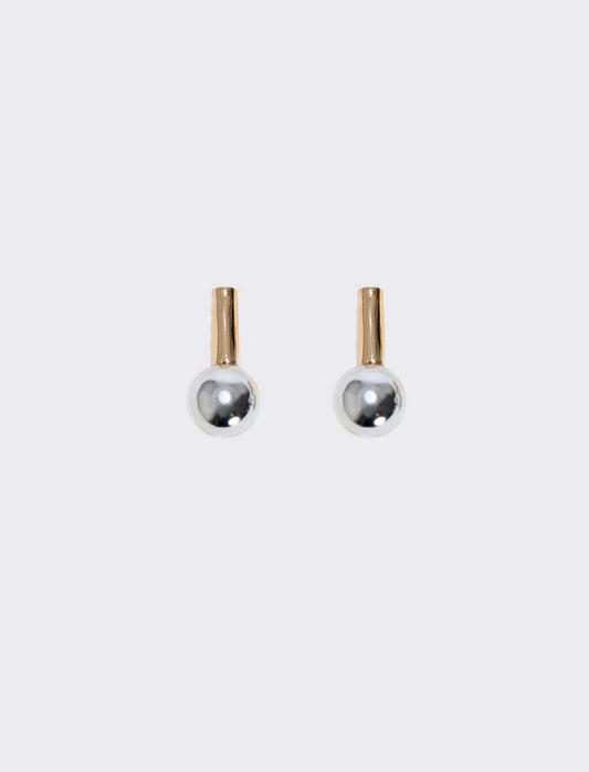 Multicolor Ball Earrings - Silver
