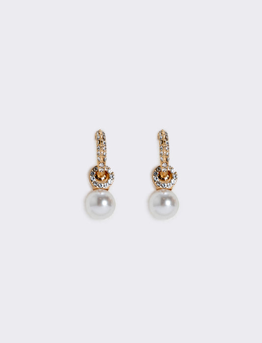 Orecchini in perla e strass - Oro
