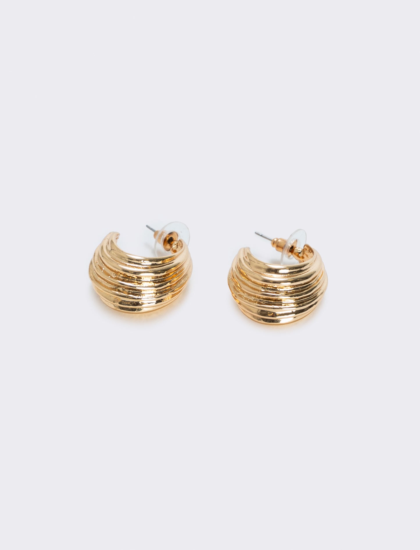 Orecchini cerchi rigati - Oro