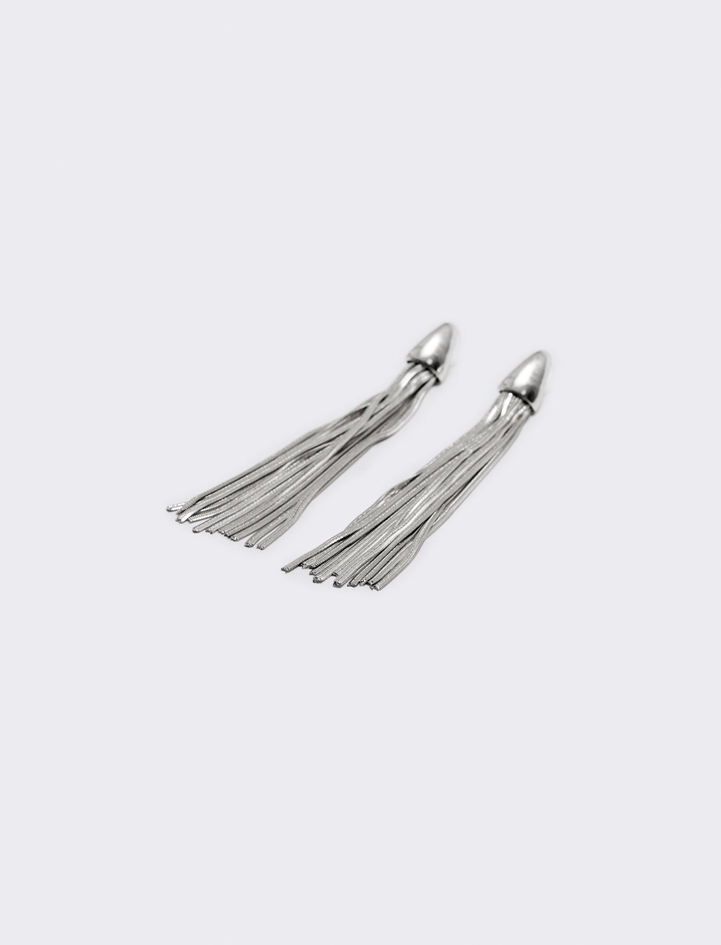 Orecchini lunghi con fili eleganti - Argento