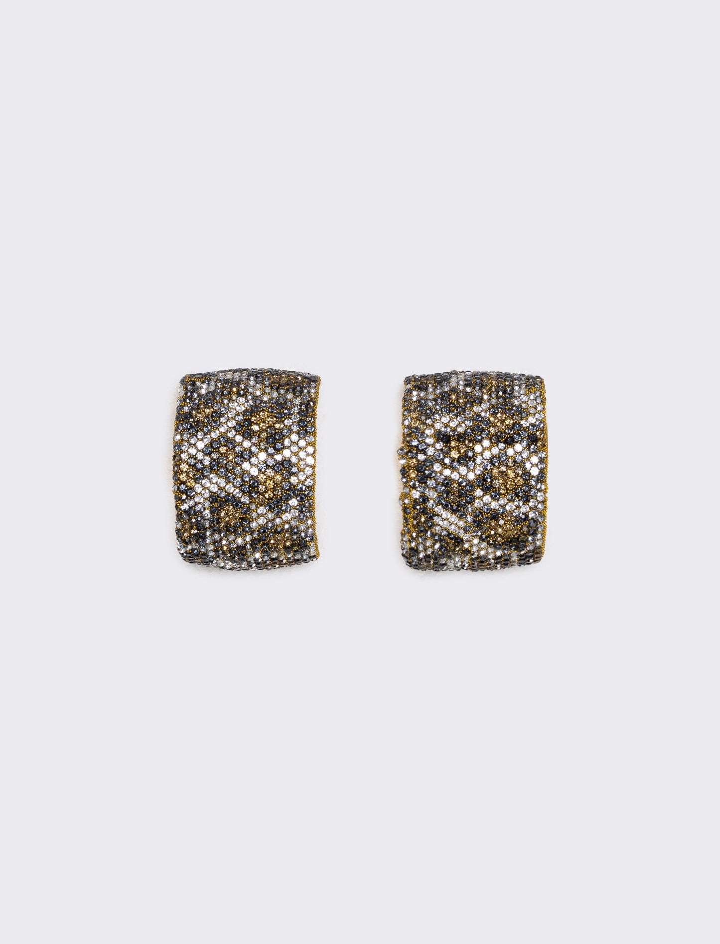 Orecchini leopardati con strass eleganti - Moro