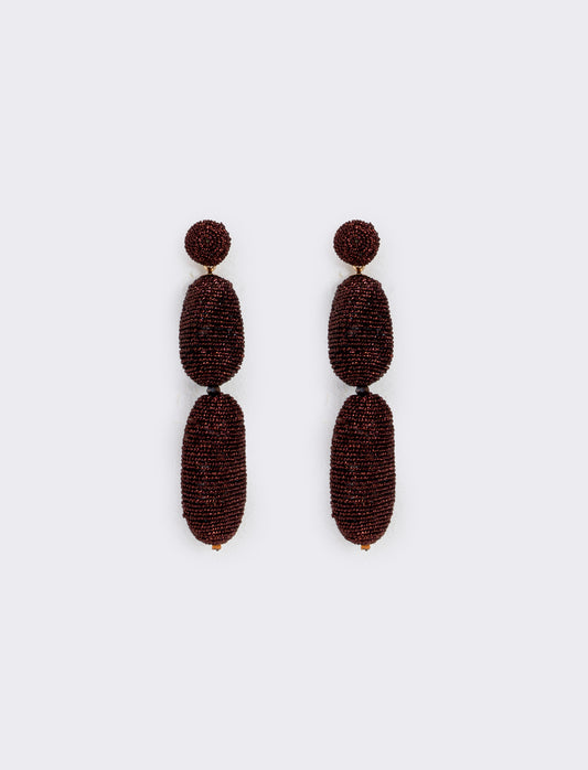 Orecchini pendenti in filo lamè eleganti - Bronzo