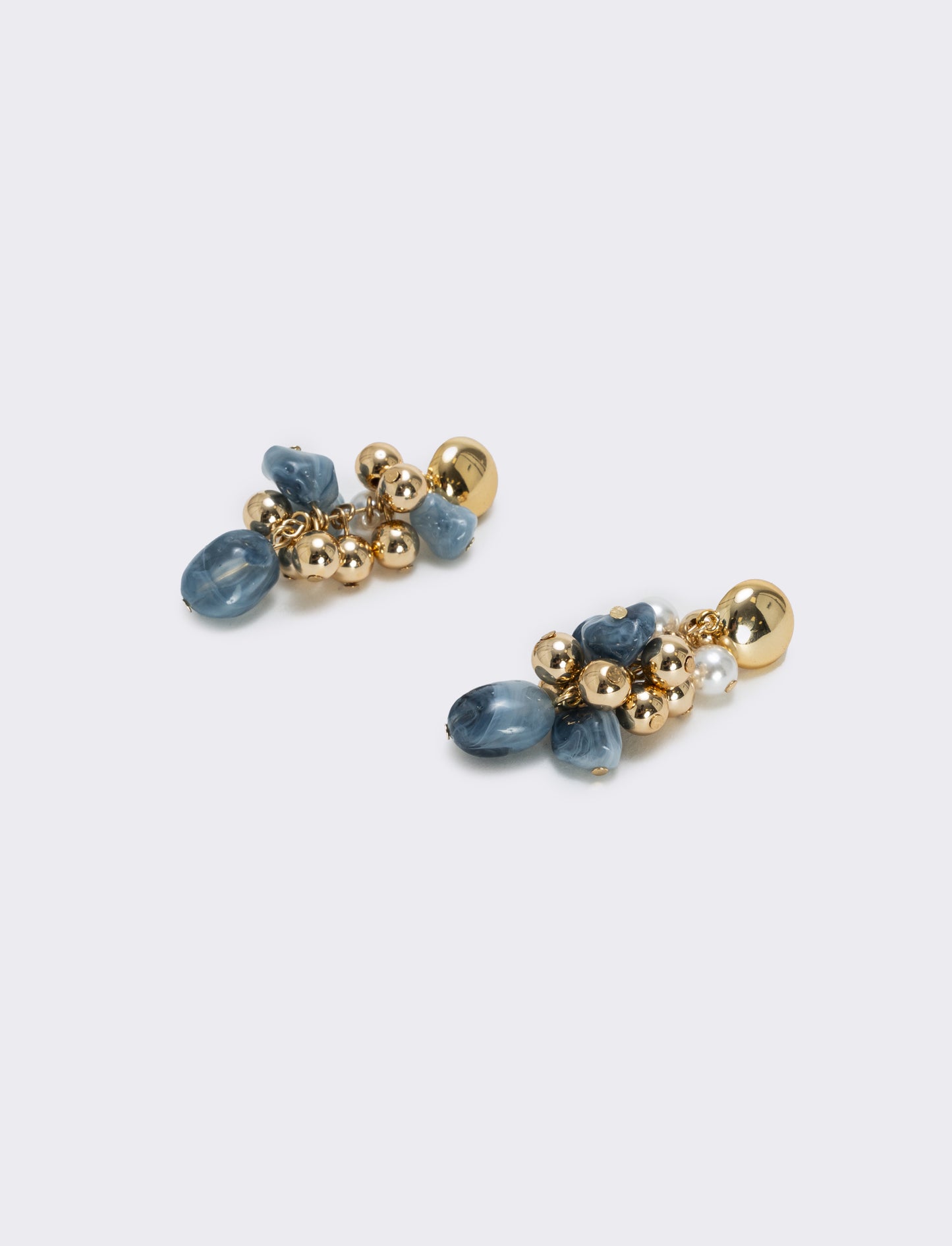 Orecchini a grappolo con pietre colorate - Blu