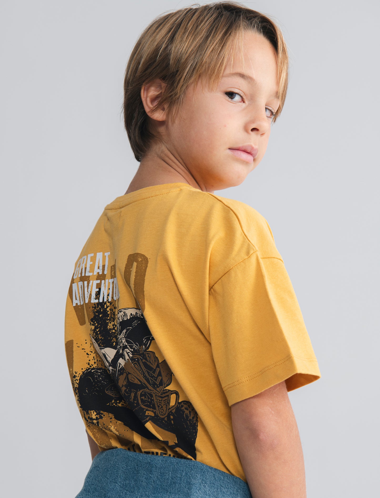 T-shirt mezza manica Great Adventure - Ocra