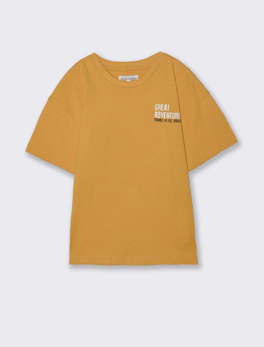 T-shirt mezza manica Great Adventure - Ocra