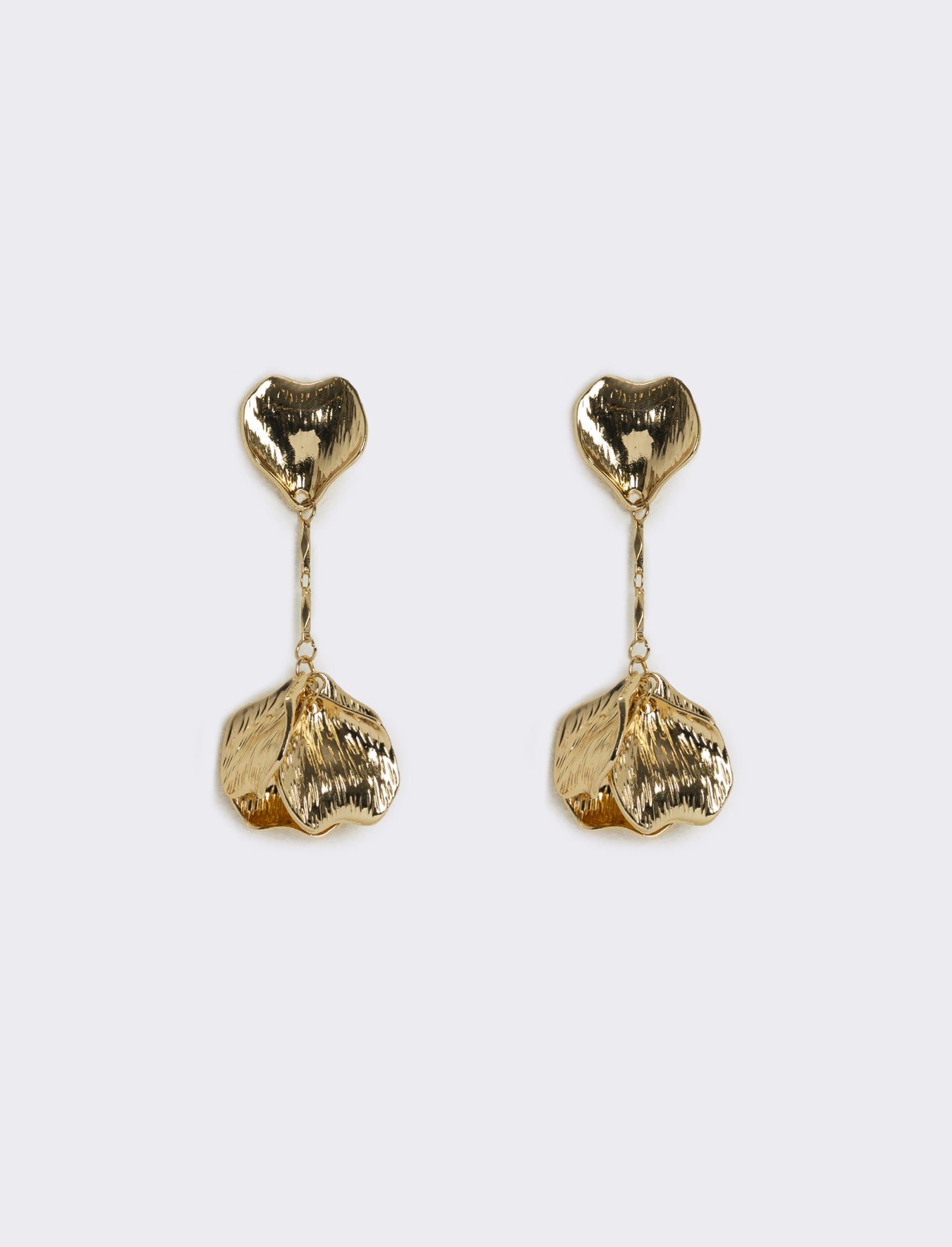 Orecchini pendenti a forma di petali - Oro