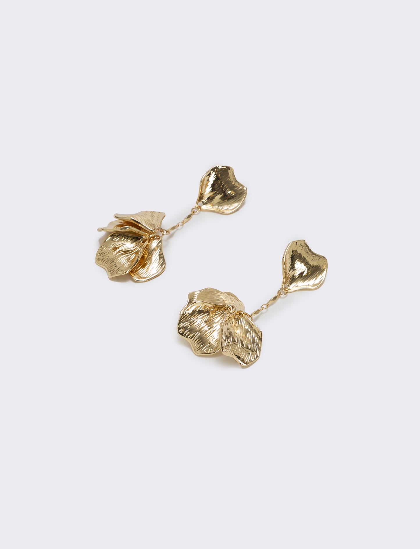 Orecchini pendenti a forma di petali - Oro