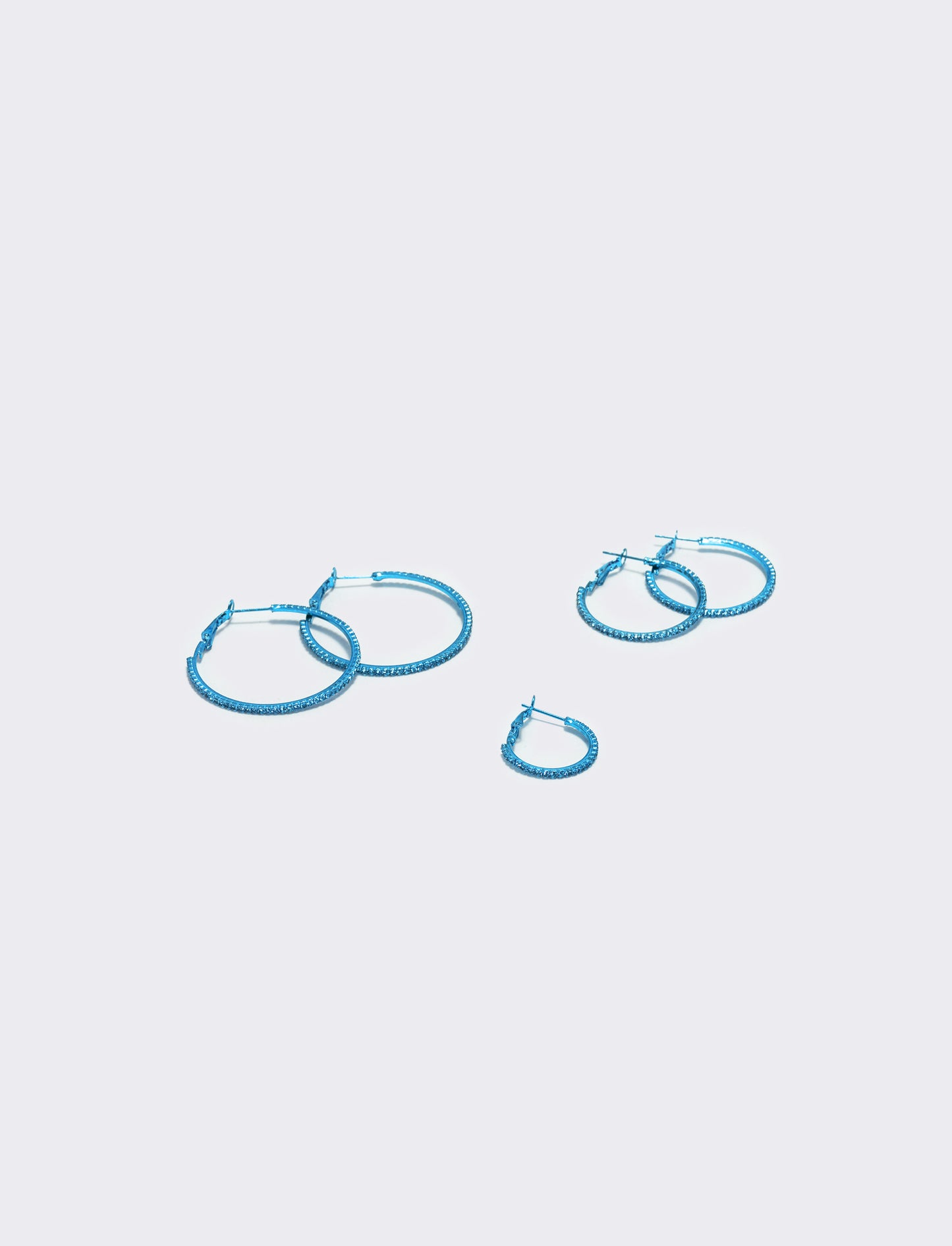Card with 3 colored rhinestone circles - Sky blue
