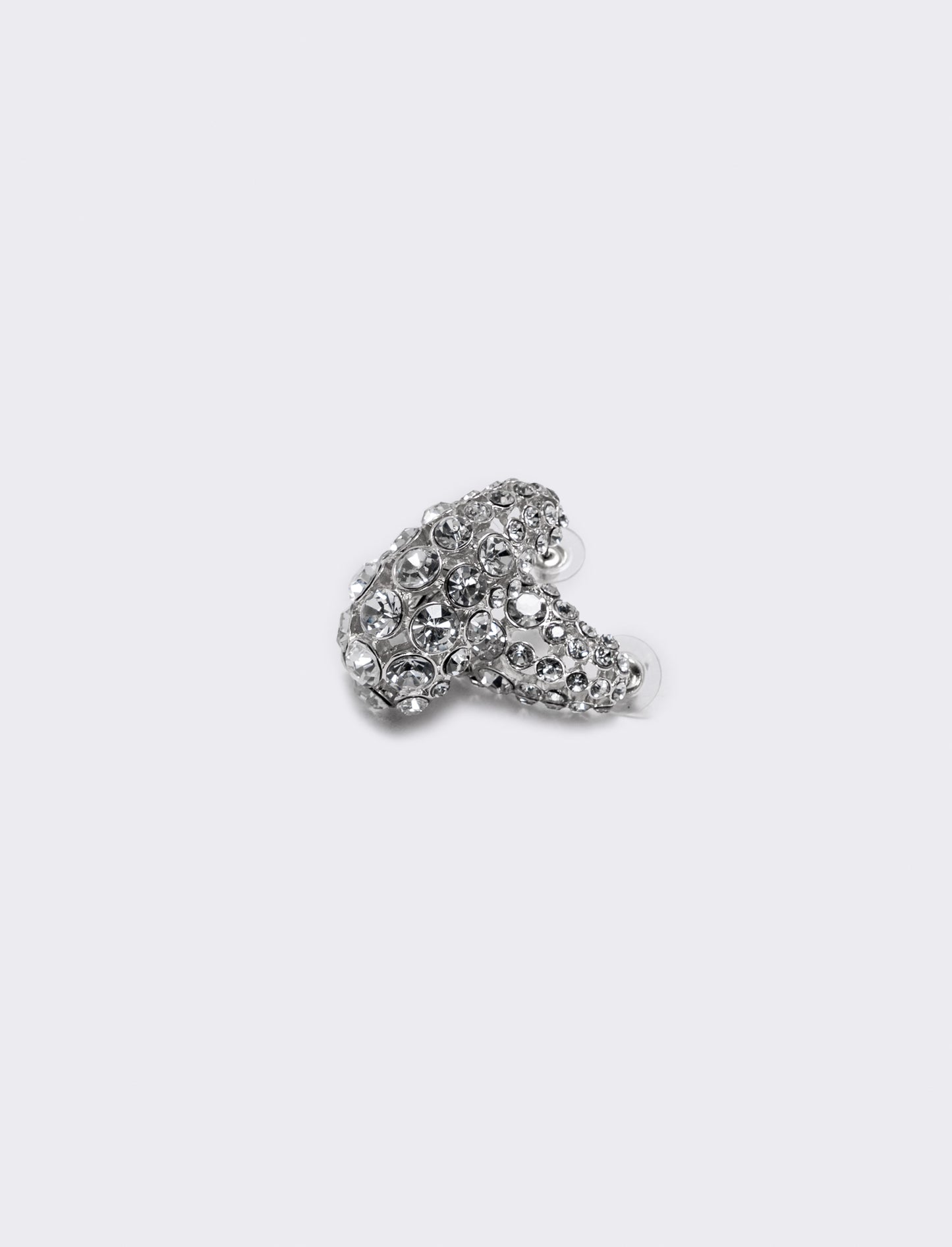 Orecchini goccia grandi con strass eleganti - Argento