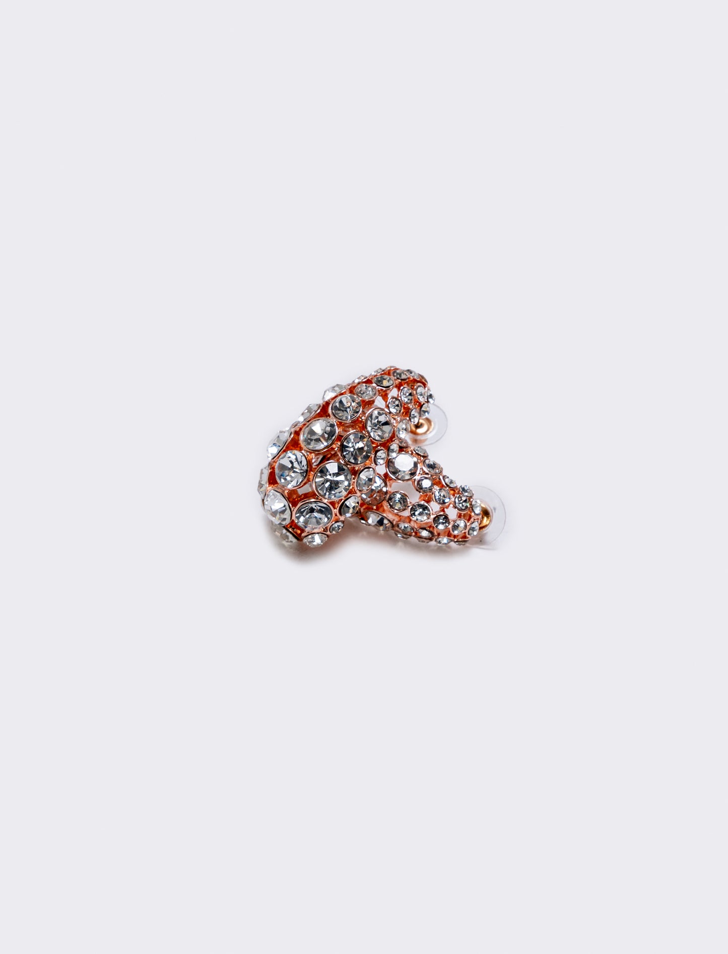 Orecchini goccia grandi con strass eleganti - Oro rosa