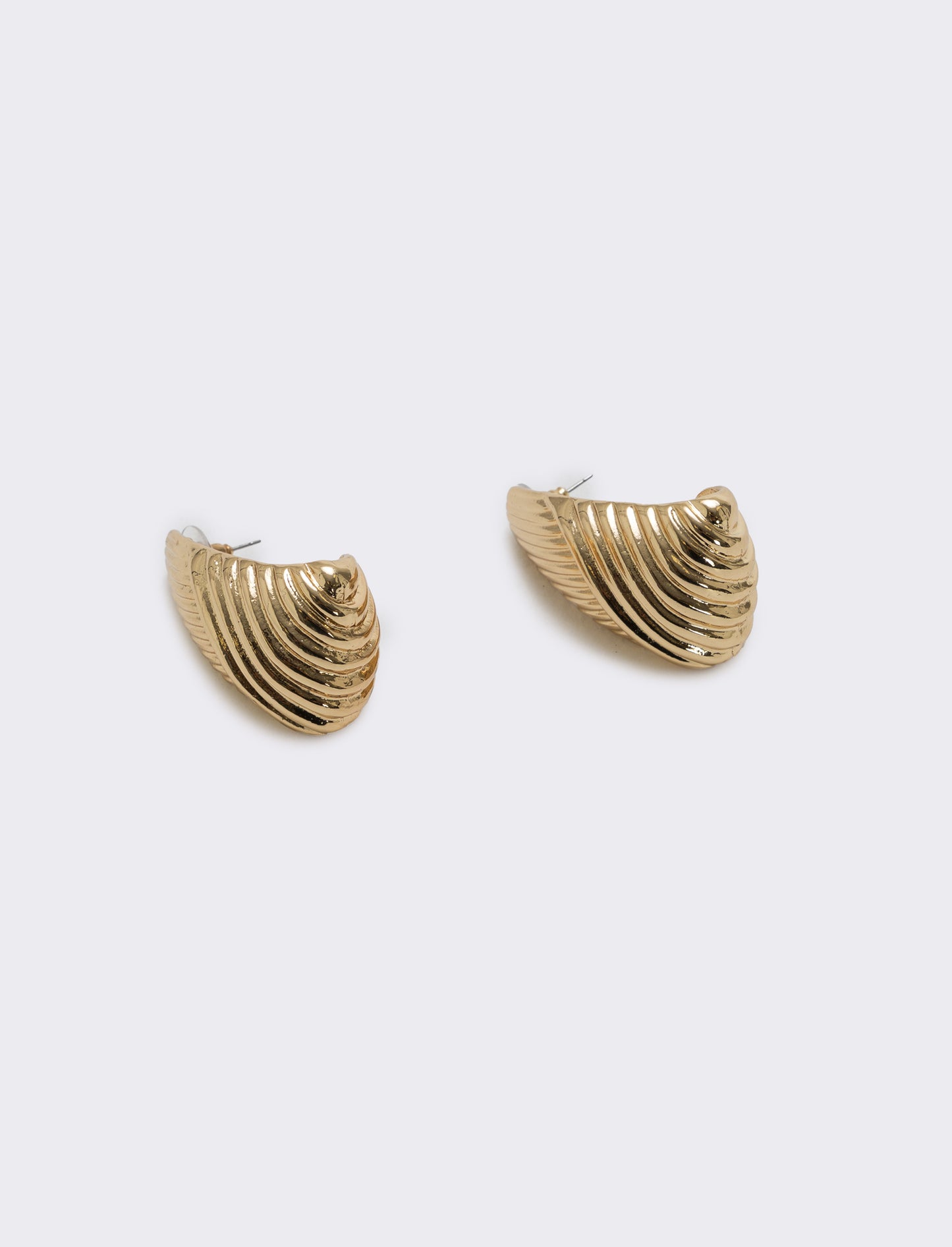 Orecchini Triangolo Rigati - Oro